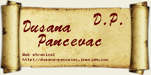 Dušana Pančevac vizit kartica